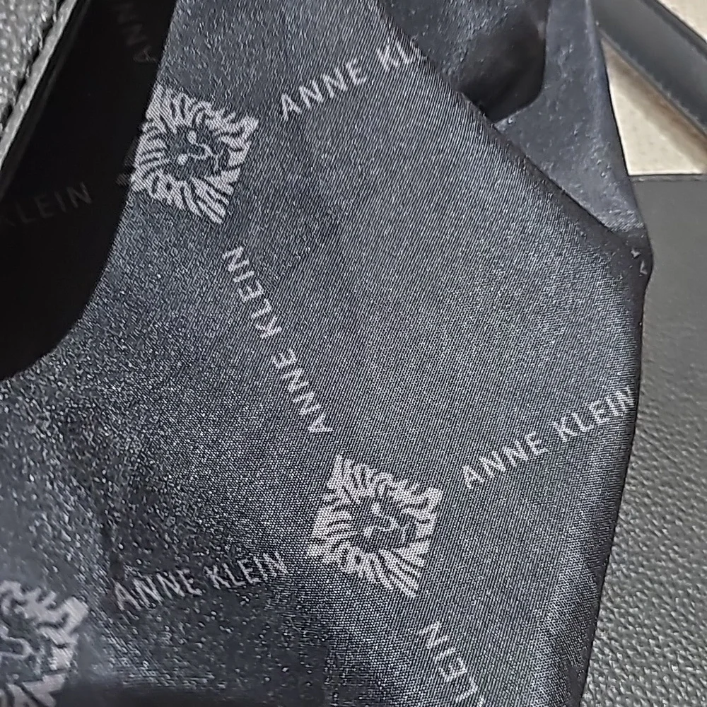 Anne Klein Logo Midi Satchel Black